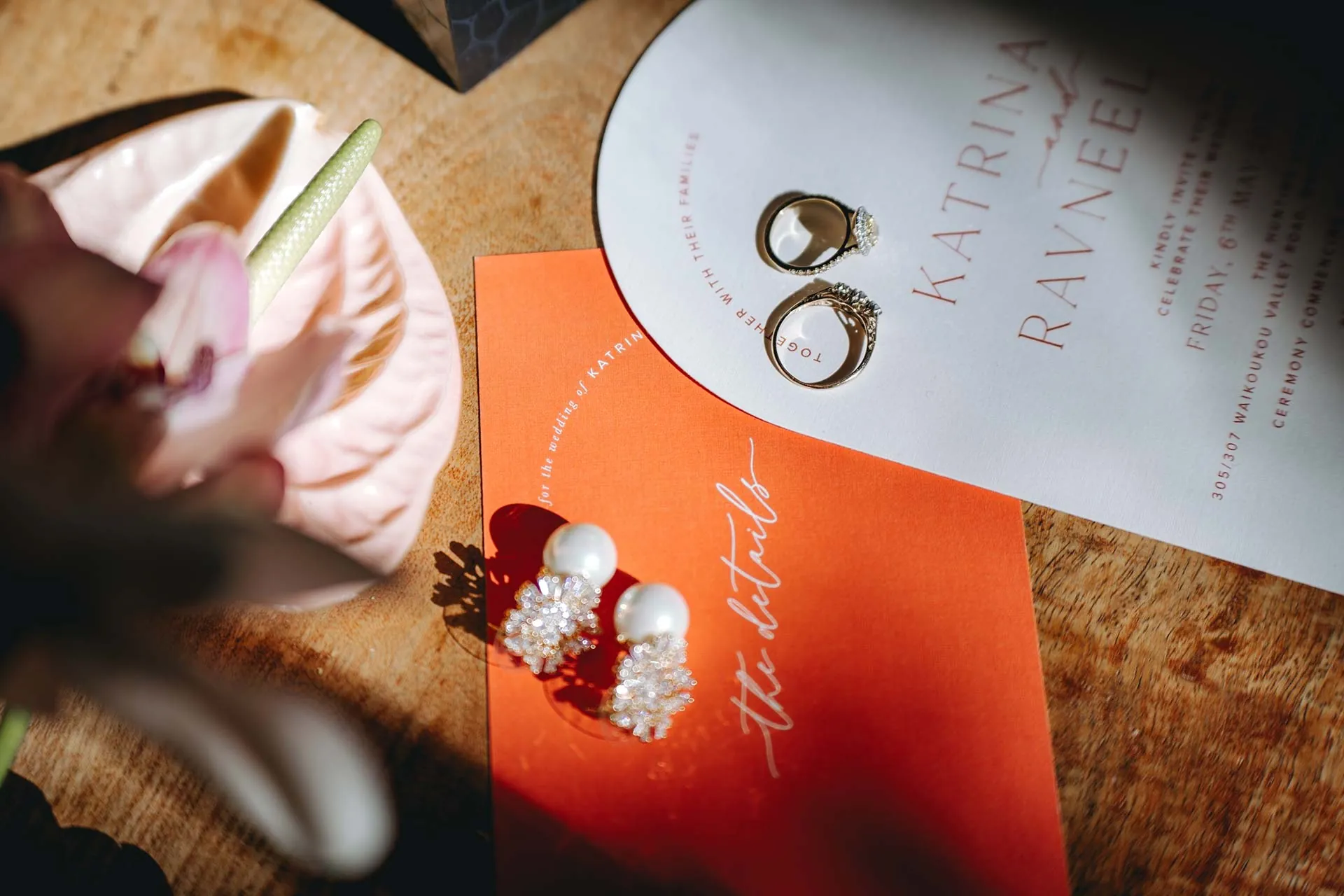 Wedding rings invitation stationery