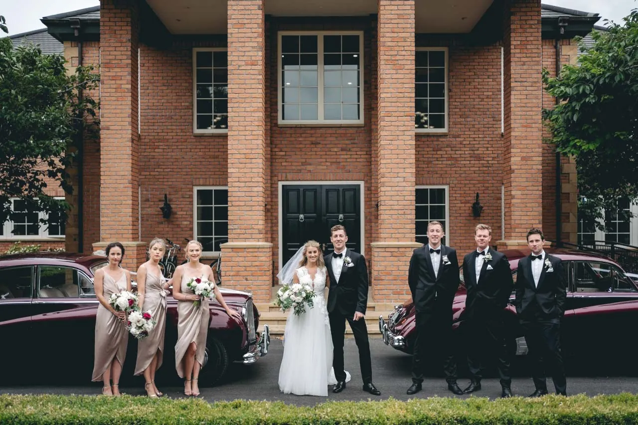 Henley leamington wedding party portrait