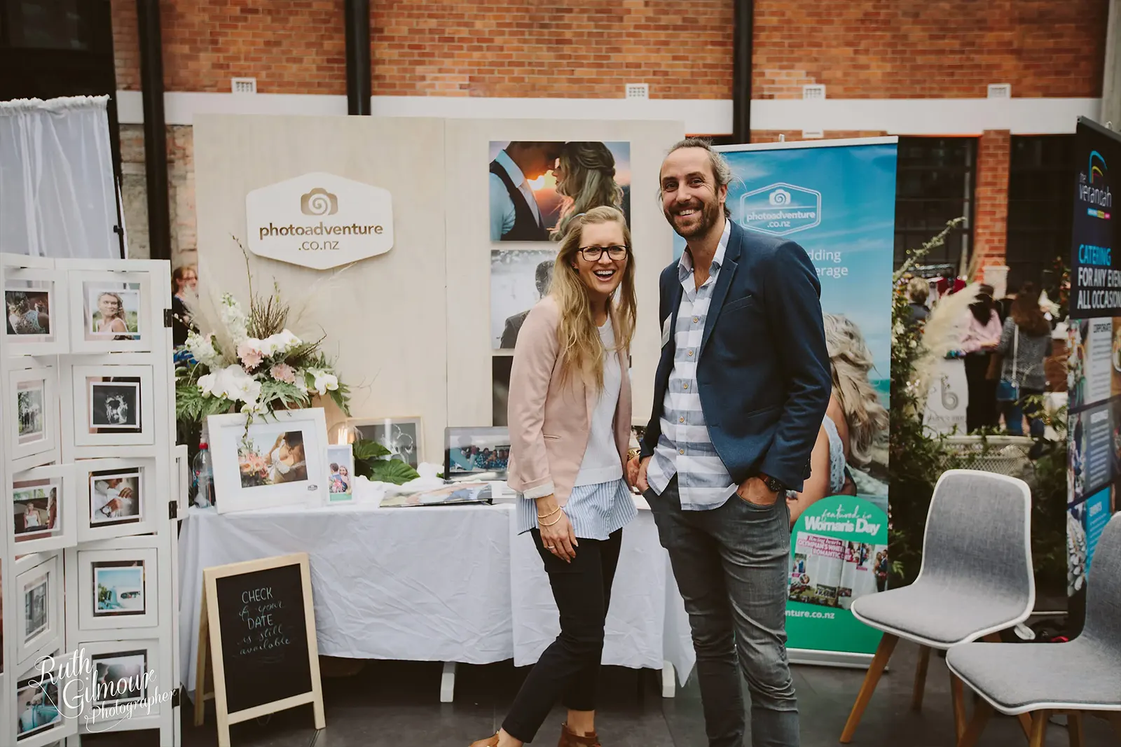 Hilary and Jasper at the Photo Adventure stand