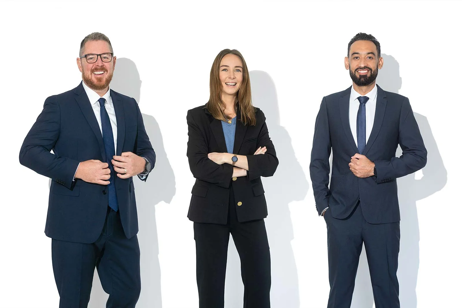 Professional corporate team studio portrait