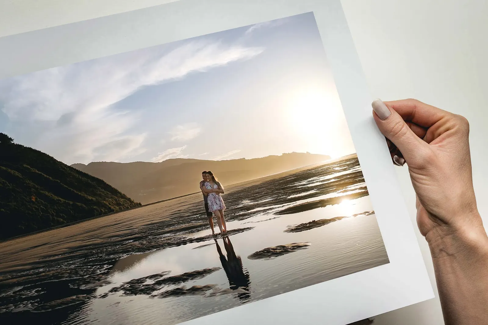 Engagement photo print ordered from an online gallery
