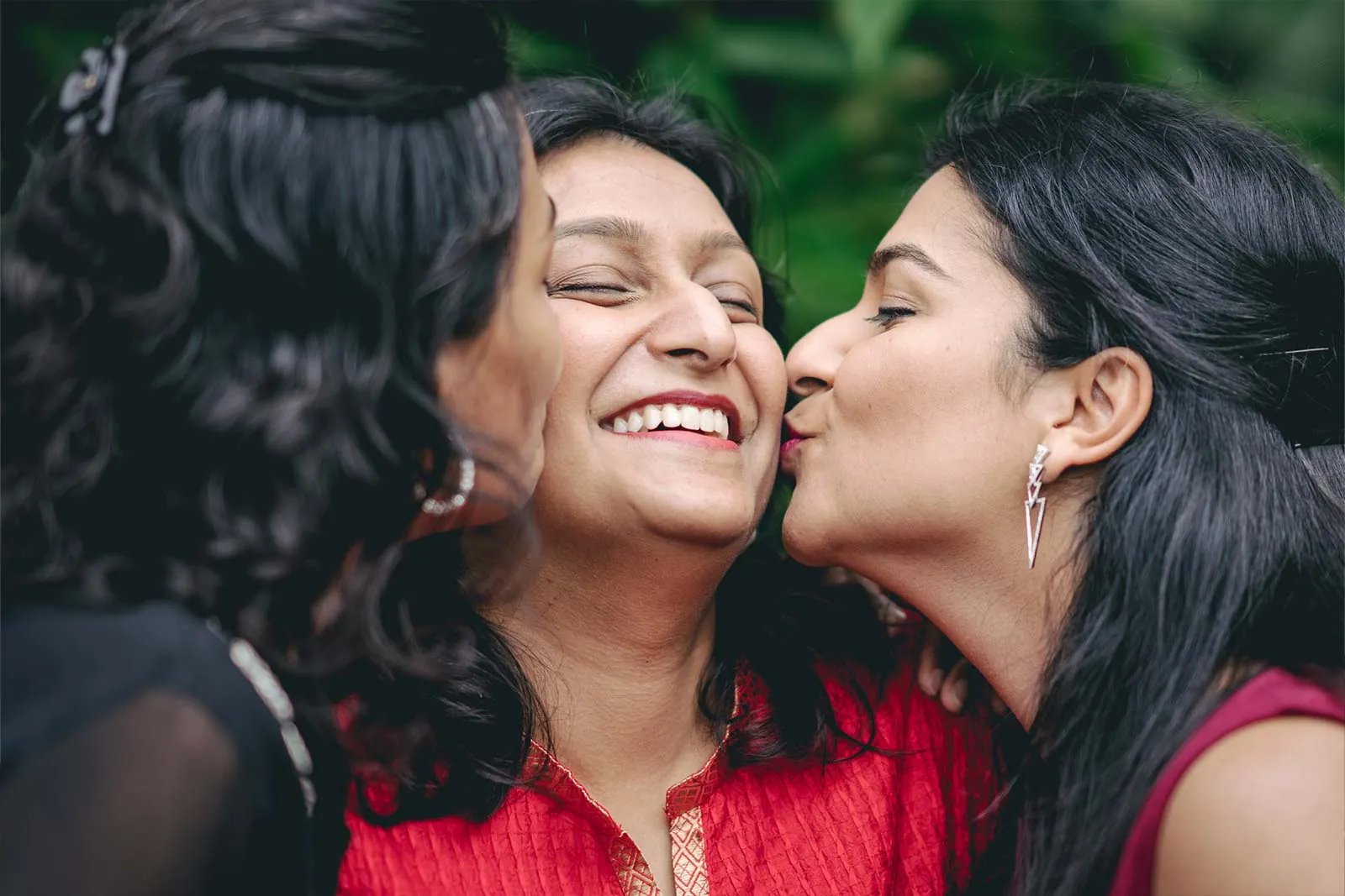 Affectionate mother and daughter portrait