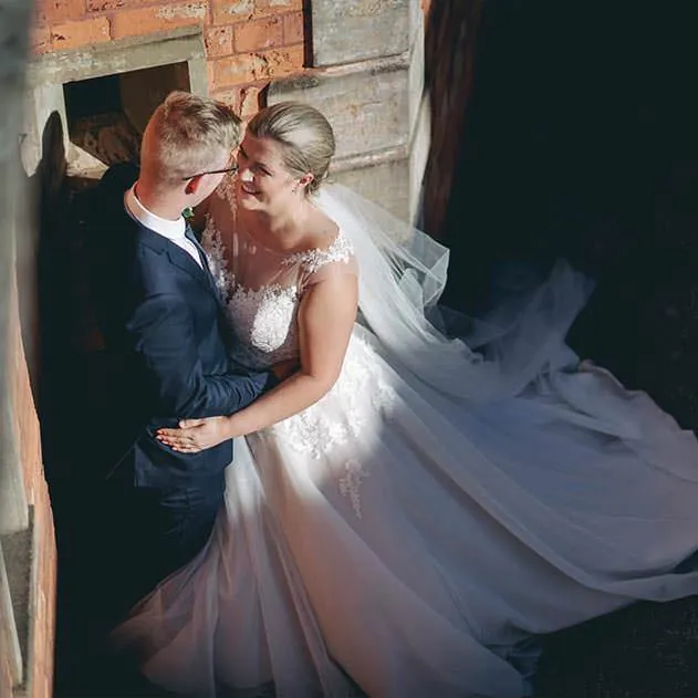 Jaimie and Ryan on their wedding day