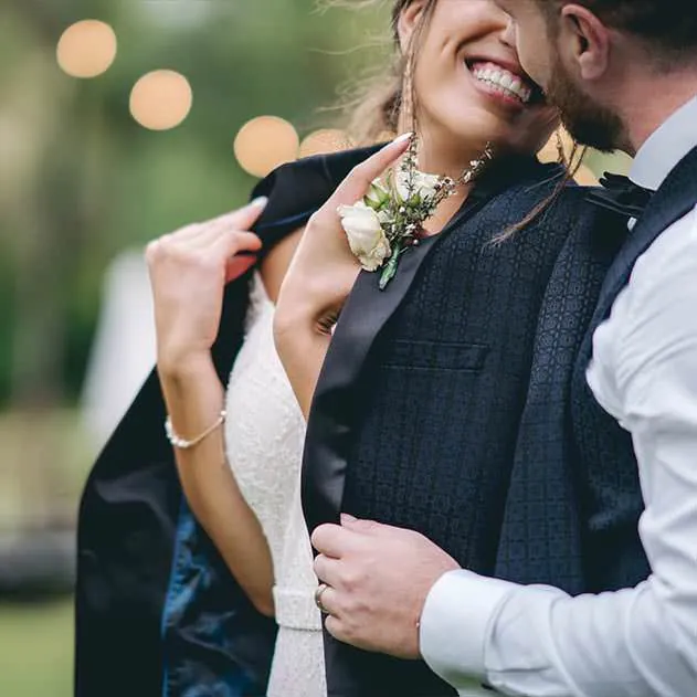 Loren and Ryan on their wedding day